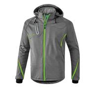 Erima Giacca Tecnica Softshell Giacca, Unisex Bambini, Grigio Melange/Green Gecko, 152