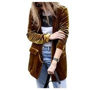 Giacca per Maniche Lunghe in Velluto da Donna Giacca A Manica Lunga Giacca Blazer Solid Casual