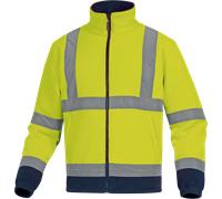 Giacca Pile Alta Visibilità Arancio/Blu o Giallo/Blu Deltaplus Zenith M-L-XL-2XL