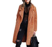Giacca Pile Donna Teddy Cappotto Lungo Donna Giacca Termica Felpata Sherpa Donna Fleece Jacket Invernale Giubbotto Pile Peloso Felpato Giacche Pile Felpate Teddy Donna Giacca Orsetto Pelosa Donna XL