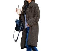 Giacca Pile Donna Teddy Cappotto Lungo Donna Giacca Termica Felpata Sherpa Donna Fleece Jacket Invernale Giubbotto Peloso Felpato Giacche Pile Felpate Teddy Donna Giacca Orsetto Pelosa Donna XXL