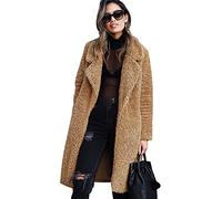 Giacca Pile Donna Teddy Cappotto Lungo Donna Giacca Termica Felpata Sherpa Donna Fleece Jacket Invernale Giubbotto Pile Peloso Felpato Giacche Pile Felpate Teddy Donna Giacca Orsetto Pelosa Donna L