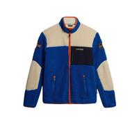 Giacca Pile Napapijri Yupik Felpa Manica Lunga Uomo Blu/Bianco