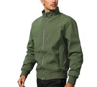 Giacca Pioggia Softshell Leggero Giacca Impermeabile, Giacche casual da uomo leggere ETS per l'autunno e l'inverno Capispalla con cerniera senza Sforzo Taglio ampio per un casual