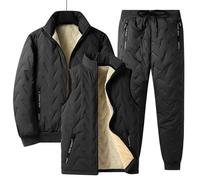 Giacca Poliestere Uomo Oversize Set Salopette per Casa Tessuto Poliestere