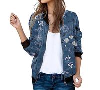 Giacca Primaverile Donna,Casual Zip Up Solido Cappotto da Pilota Giubbotto Moto Leggere Casual per Donna La Primavera Y2k Hiphop Giacchetto Il Tempo Libero
