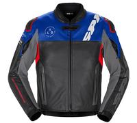 Spidi DP-Progressive, giacca in pelle 48 male Nero/Blu/Rosso/Bianco/Grigio