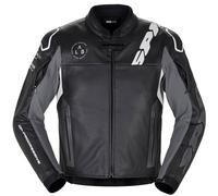 Spidi DP-Progressive, giacca in pelle 48 male Nero/Bianco/Grigio