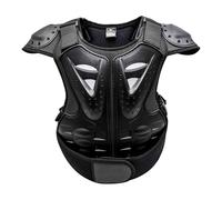 Giacca protettiva per moto da fuoristrada per bambini, traspirante, per motocross, petto e colonna vertebrale, per moto da cross, snowboard, sci, pattinaggio, scooter,Black-M