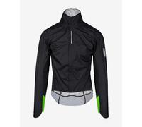 Giacca Q36.5 Rain Shell nero brillante verde - XL