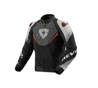 Revit Quantum 3 Air Giacca tessile da moto, nero-grigio-rosso, taglia L per maschi