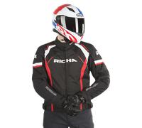 Richa Falcon 2 impermeabile Moto Tessile Giacca, nero-bianco-rosso, taglia 5XL