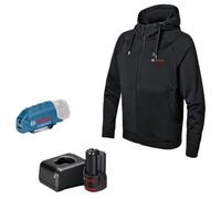 Bosch Abbigliamento riscaldabile GHH 12+18V XA: adattatore batteria, caricabatterie, 1 batteria, tg.M Quantità:1