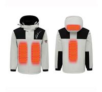 Giacca Riscaldata Heated Jacket Unisex Invernale Esterni Giacca Riscaldata Con Cappuccio Caldo Casual Giacca Riscaldabile Con USB Cappotto Riscaldante Elettrico Impermeabile Giacche Antivento