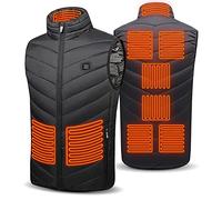 Giacca Riscaldata Uomo Donna, Gilet Riscaldato USB, Gilet Riscaldante Elettrico 3 Temperatura Regolabile, Giacche Riscaldate Lavabile, Giubbotto Trekking Invernale Giubbino per Moto Pesca Lavoro (L)