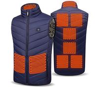 Giacca Riscaldata Uomo Donna, Gilet Riscaldato USB, Gilet Riscaldante Elettrico 3 Temperatura Regolabile, Giacche Riscaldate Lavabile, Giubbotto Trekking Invernale Giubbino per Moto Pesca Lavoro (XS)