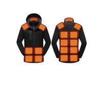 Giacca Riscaldata Uomo Donna Zone Multiple Con USB e Cappuccio Giubbotto Invernale Riscaldato Termico Felpa Riscaldata Termica Vento Casual Piumino 100 Grammi Winter Jacket per Pesca Sci Moto