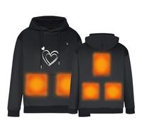 Giacca Riscaldato per Adulti Cappotto Riscaldata Elettrico USB Giubbotto 3 Temperature Regolabili Gilet Intelligente Temperatura Costante Felpa Uomo Donna Giacche Caldo Invernale Piumino da All'Aperto