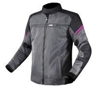 LS2 Riva, giacca tessile donna impermeabile M female Nero/Grigio Scuro/Fucsia