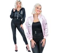 Giacca Rosa Pink Ladies Reversibile Rosa O Nera T Bird Costume Elegante