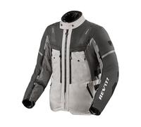 Revit Sand 5 H2O Adventure Giacca in tessuto da moto da uomo, argento/antracite, impermeabile, L