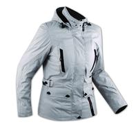Apro Giacca da moto donna CE Armour City Scooter tessuto touring impermeabile protezioni Grigio