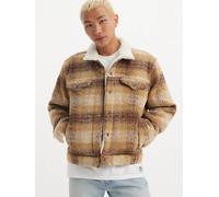 Giacca Sherpa Trucker Type III Beige / Westin Plaid Curry levi > clothing > men
