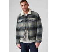Giacca Sherpa Trucker Type III Grigio / Westin Plaid Car Park Grey levi > clothing > men