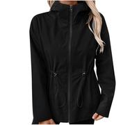 Giacca Softshell Da Donna Antivento Antistrappo Leggero Giacca a Vento Resistente Alle Rughe Con Cappuccio a Vento Giubbino Leggero Antivento Da Portare Con Sé In Viaggio Per Campeggio Trekking
