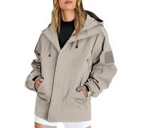 Giacca softshell da donna antivento - impermeabile impermeabile da donna, poncho impermeabile per moto, giacca a vento sottile parka antipioggia casual giacca da sci di grandi dimensioni giacca da