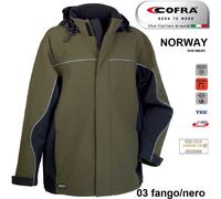 Giacca Softshell da lavoro COFRA NORWAY 350 g/m² contro il vento con cappuccio