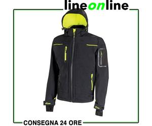 Giacca softshell da lavoro U-Power Space impermeabile traspirante con cappuccio