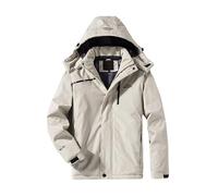 Giacca softshell da uomo, impermeabile, impermeabile con cappuccio, da uomo, foderata in pile, giacca a vento casual, parka antipioggia per le mezze stagioni, per ciclismo, attività all'aria aperta