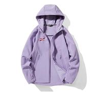 Giacca Softshell Fleece Impermeabile e Antivento per Can-am, Giacca Outdoor con Cappuccio per Escursioni, Giacca Termicamente Foderata per Autunno e Inverno,Purple1 women-3x_l
