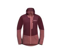 Giacca softshell JACK WOLSKIN ALPSPITZE HOODY da donna (marrone scuro) XS