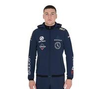 Giacca softshell multilogo da uomo slim fit in tessuto tecnico con cappuccio removibile? S