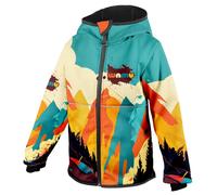 Giacca softshell per bambini WAMU Mountain Bike Dimensione per bambini: 110-116 / Colore: arancione/blu