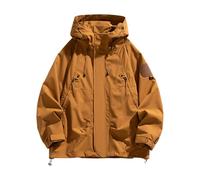 Giacca Softshell Uomo, Giacca da Uomo con Cappuccio Casual Softshell Foderato Jacket Antivento Impermeabile Multitasche All'aperto Giacca Impermeabile Uomo Giacca da Bicicletta Traspirante