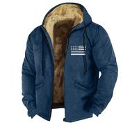 Giacca Softshell Uomo Invernale Inverno Vintage Tuta Felpata Piumino Nero Basket Cappotto Lana Piumino 200 Grammi Smanicato Da Lavoro Senza Cappuccio Giubbino Uomo Pile Invernale Blu Marino 7XL