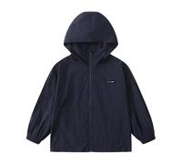 Giacca Solare UPF50+ Leggera con Cappuccio per attività all'aperto Abbigliamento Casual Giacca a Vento per Bambini (Navy, 13-14 Years)