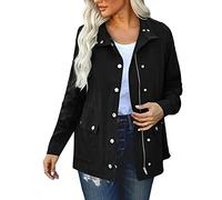 Giacca Sottile da Donna Giubbottino Bomber Casual College Blouson Giacchetto Antivento Outwear a Vento Mezza Stagione per Il Tempo Libero