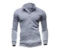 Giacca sottile da uomo, senza cappuccio, per il tempo libero, sportiva, con chiusura lampo, con colletto alto, per le mezze stagioni, morbida, comoda, da pilota, leggera, per attività all'aria aperta