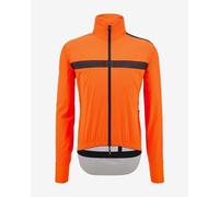 Giacca sottile impermeabile Santini Guard Neos arancio fluo - Slim Fit - M