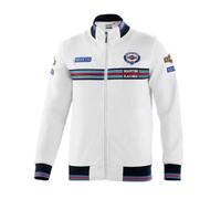 sparco Sudadera con Cremallera Martini-r Felpa, Blanco, M Unisex-Adulto