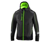 Giacca Sparco Tech Soft Shell (lavoro di squadra) nero verde - taglia XL
