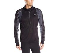 Giacca Sportiva Asics Da Uomo Con Zip 1/2 E Polsini A Dita Lunga, Nera, XL