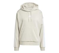 adidas Essentials 3-Stripes Fleece Hoody Women Felpe con cappuccio S Bianco