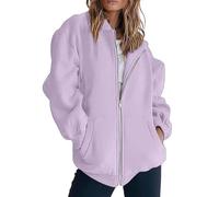 Giacca sportiva da donna, taglie forti, da trekking, da donna, impermeabile, calda, con cappuccio, colletto alto, con chiusura lampo, in tinta unita, per attività all'aria aperta, giacca invernale