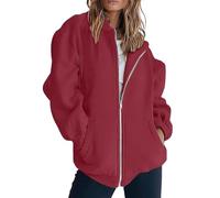 Giacca sportiva da donna, taglie forti, da trekking, da donna, impermeabile, calda, con cappuccio, colletto alto, con chiusura lampo, in tinta unita, per attività all'aria aperta, giacca invernale