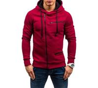 Giacca Sportiva da Me Fashio Casual Giacca con Cappuccio da Me Cappotto Classico per Tutte Le Partite Cappotto da Me Allenamento Ruig All'aperto con Cappuccio, B-Red, S